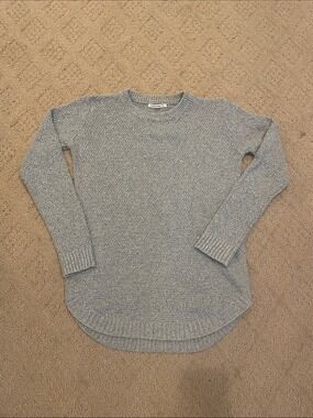 Pink Clover Heather Light Gray Crewneck Sweater